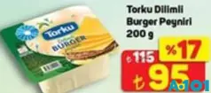 TORKU DİLİMLİ BURGER PEYNİRİ 200 G fiyat ve kampanya bilgisi